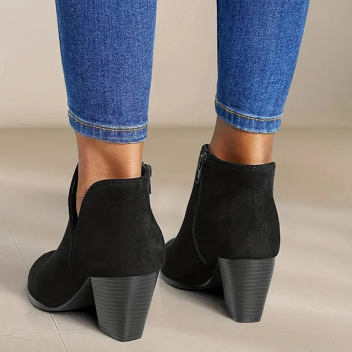 Heeled Boots | Suede | Block Heel | Ankle Boots | Women's Boots