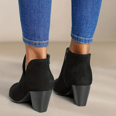 Heeled Boots | Suede | Block Heel | Ankle Boots | Women's Boots