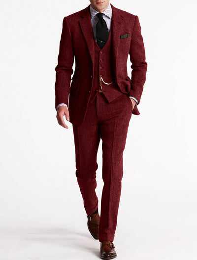 3-Piece Suit | Formal | Single Breasted | Winter Suit | Men's Suit-Grace Aura