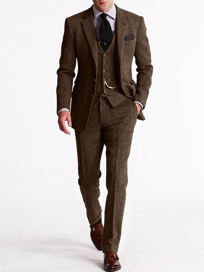 3-Piece Suit | Formal | Single Breasted | Winter Suit | Men's Suit-Grace Aura