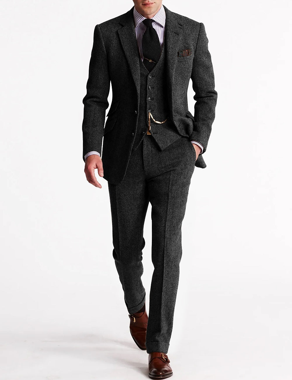 3-Piece Suit | Formal | Single Breasted | Winter Suit | Men's Suit-Grace Aura