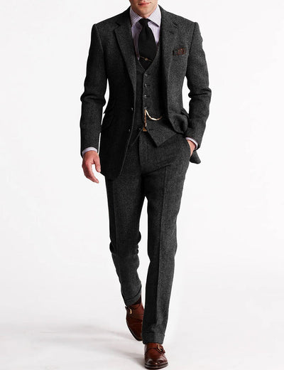 3-Piece Suit | Formal | Single Breasted | Winter Suit | Men's Suit-Grace Aura