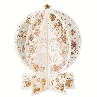 3D Christmas Tree Card - White - Decoration - 3D Christmas Card - Pop-Up Xmas Card-Grace Aura