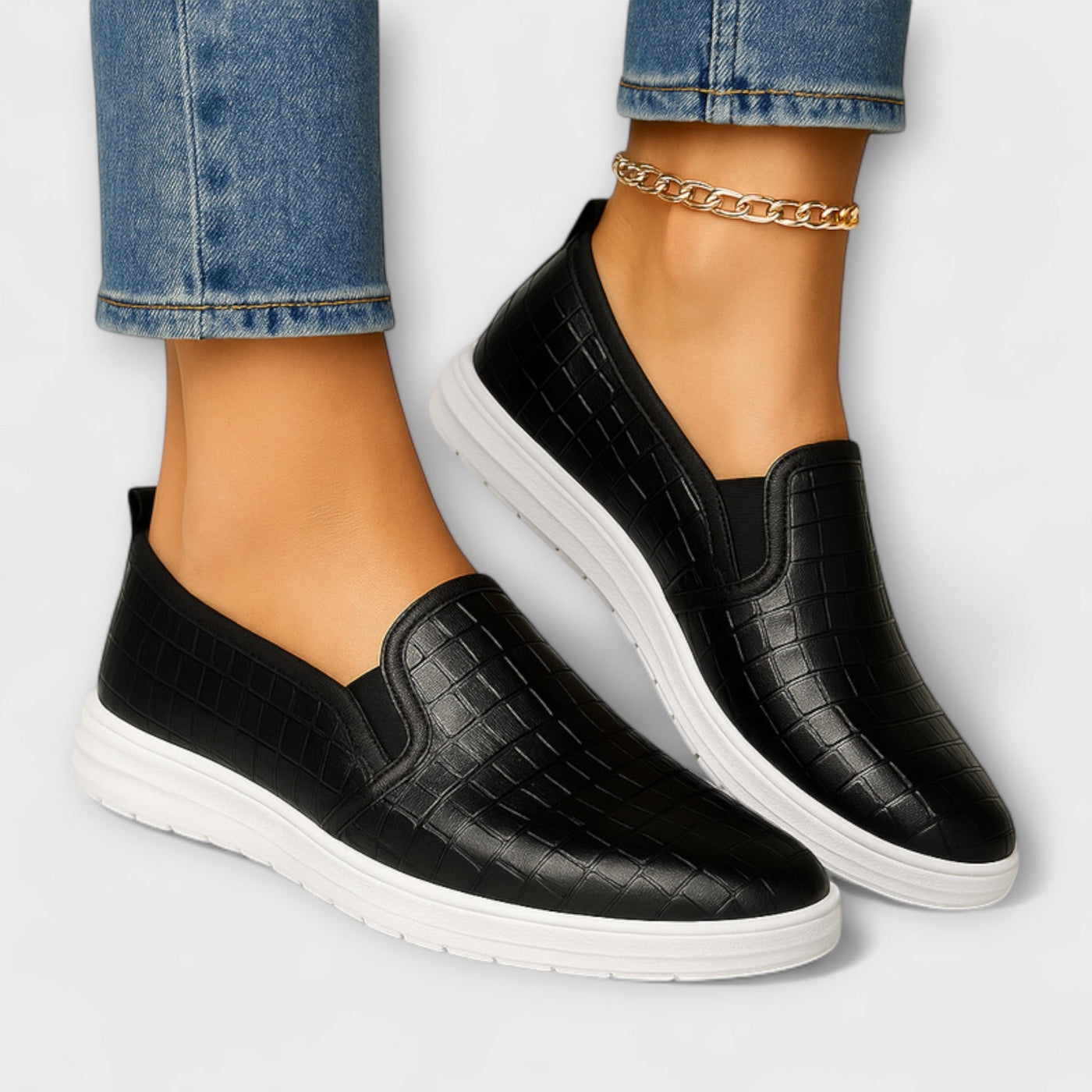 Black Loafers - Women's Comfortable Slip-On Loafer Shoes