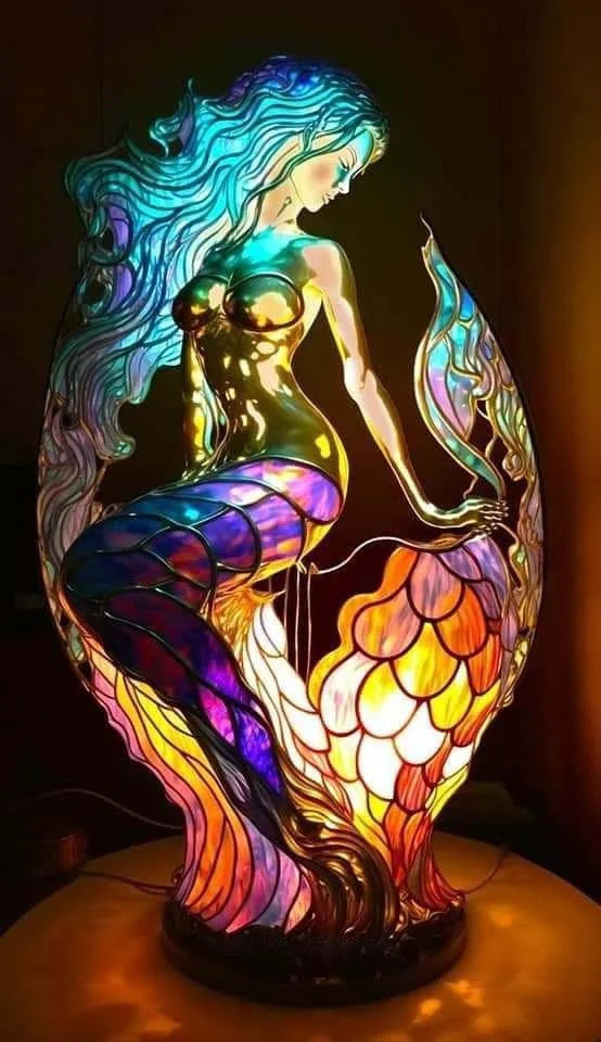 Animal Lamp - Colorful Design Glass Table Lamp-Grace Aura