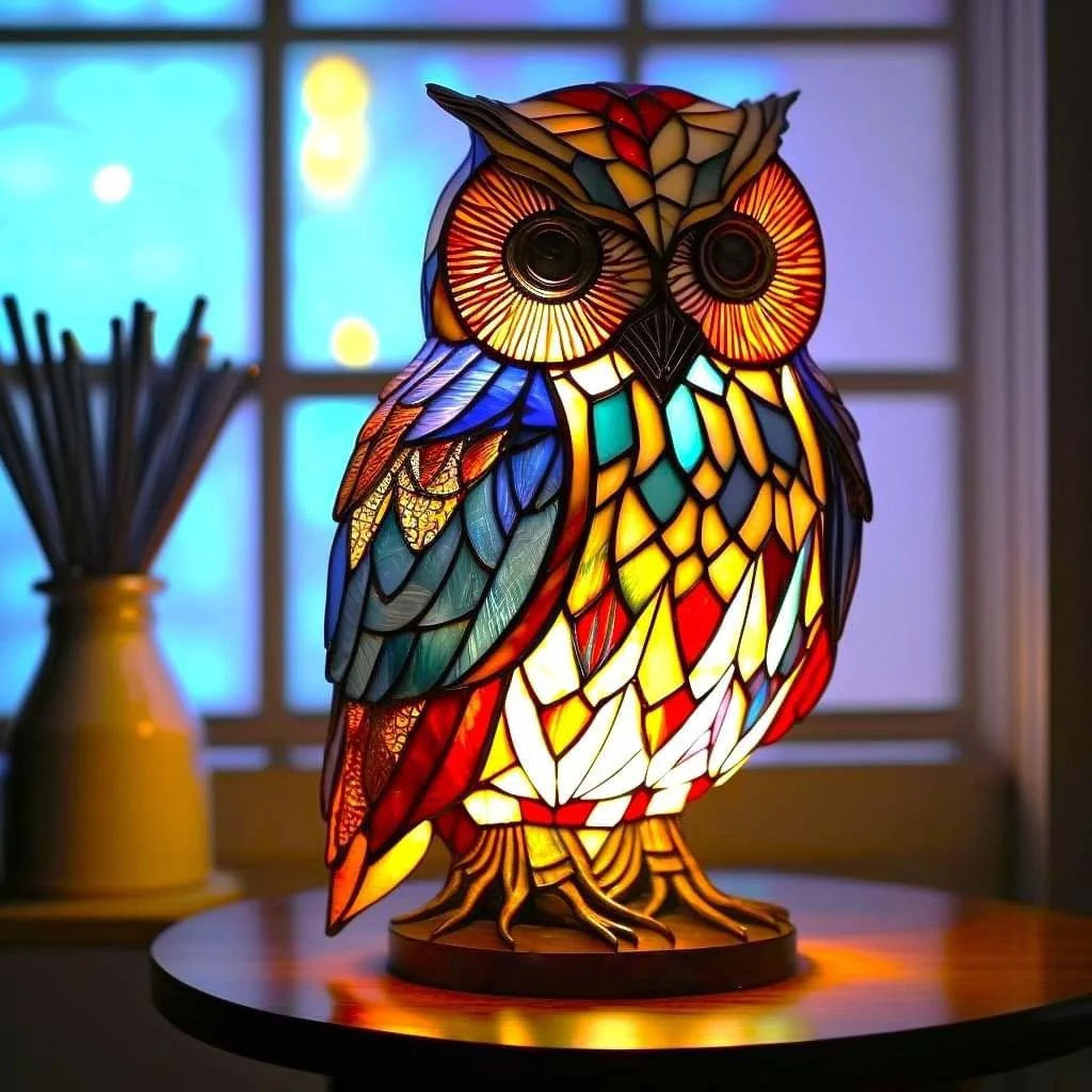 Animal Lamp - Colorful Design Glass Table Lamp-Grace Aura