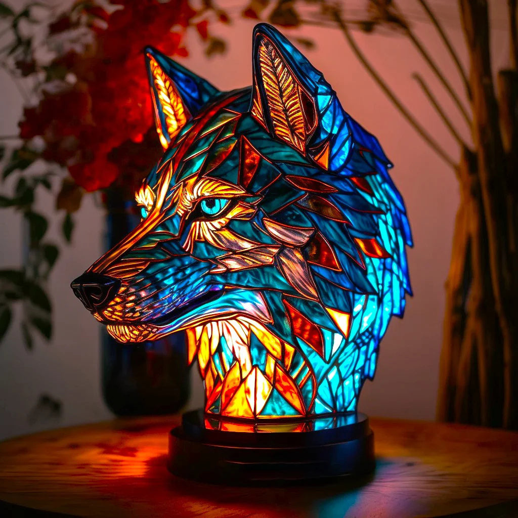 Animal Lamp - Colorful Design Glass Table Lamp-Grace Aura