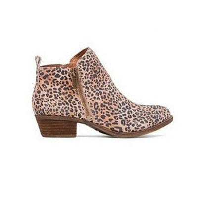 Ankle Boots | Block Heel | Low Heel | Leather Boots | Women's Boots-Grace Aura