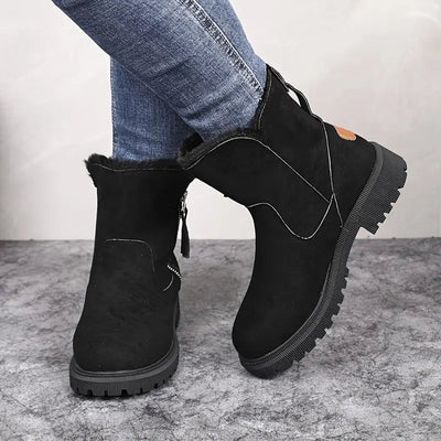 Ankle Boots - Women's Non-Slip Fur-Lined Winter Boots-Grace Aura