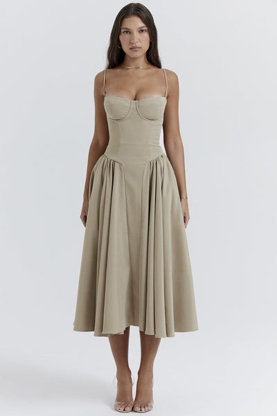 Artistic Retro | Midi Dress-Grace Aura