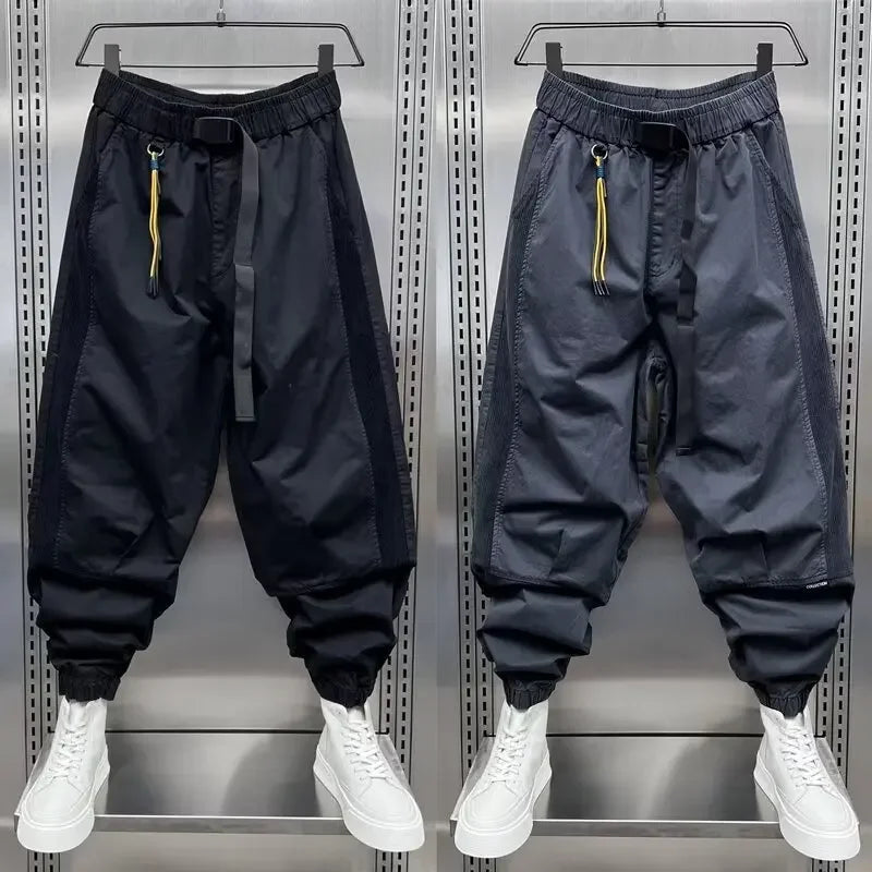 Baggy Pants - Men's Elastic Waist Loose Fit Track Pants-Grace Aura