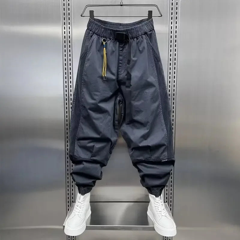 Baggy Pants - Men's Elastic Waist Loose Fit Track Pants-Grace Aura