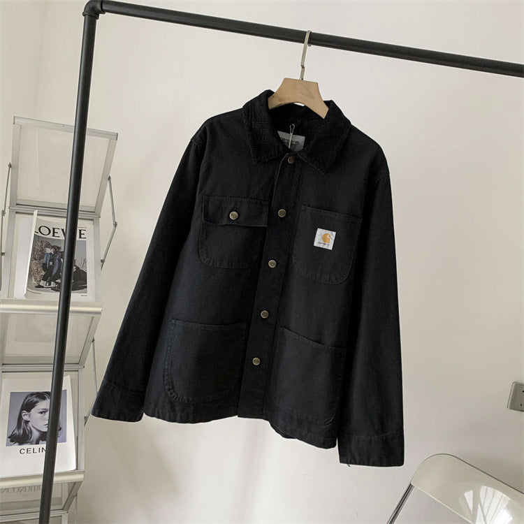 Barn Jacket - Pockets - Autumn - Oversized Jacket - Chore Jacket-Grace Aura