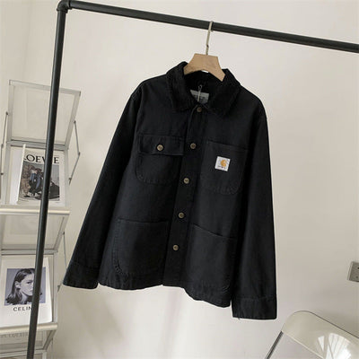 Barn Jacket - Pockets - Autumn - Oversized Jacket - Chore Jacket-Grace Aura