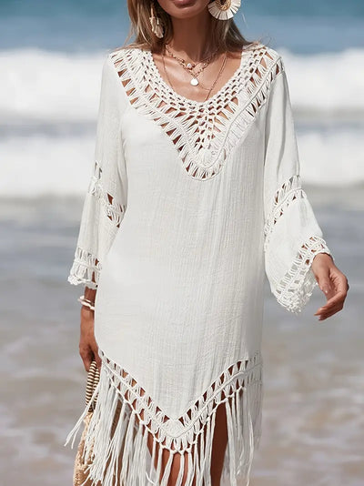 Beach Cover-Up | Boho | Crochet | Swimsuit Cover-Up | Cover-Up Dress-Grace Aura