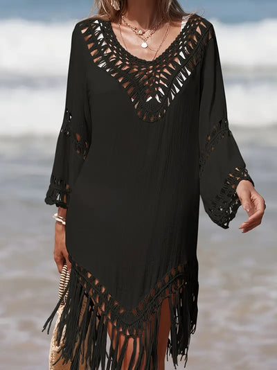 Beach Cover-Up | Boho | Crochet | Swimsuit Cover-Up | Cover-Up Dress-Grace Aura