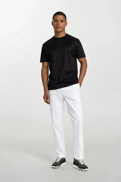 Black T-Shirt | Round Neck | Relaxed Fit | Plain T-Shirt | Men's T-Shirt-Grace Aura