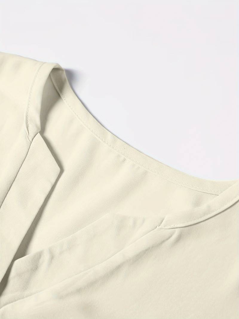 Blouse - Sheer Sleeve - Loose Fit - Long Sleeve Tops - Women's Clothing-Grace Aura