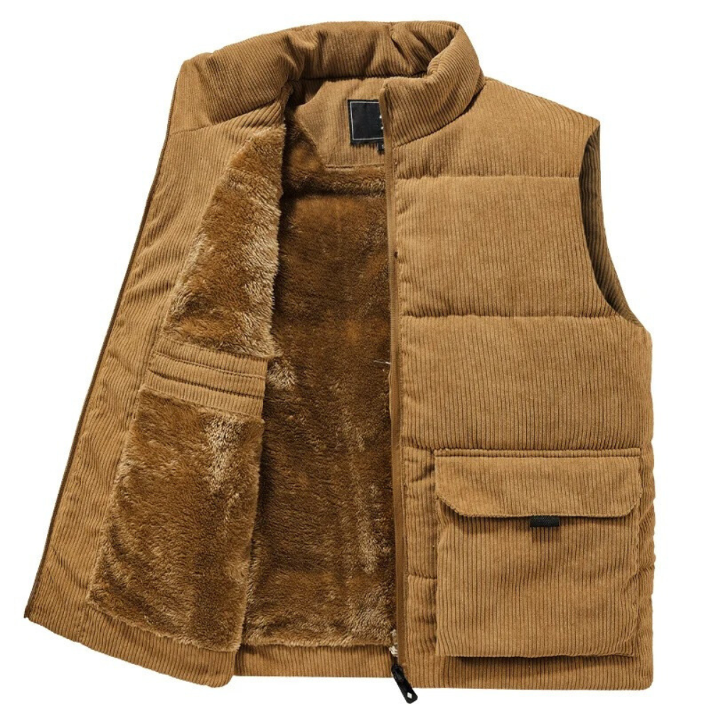 Bodywarmer | Corduroy | Padded | Puffer Vest | Men's Gilet-Grace Aura