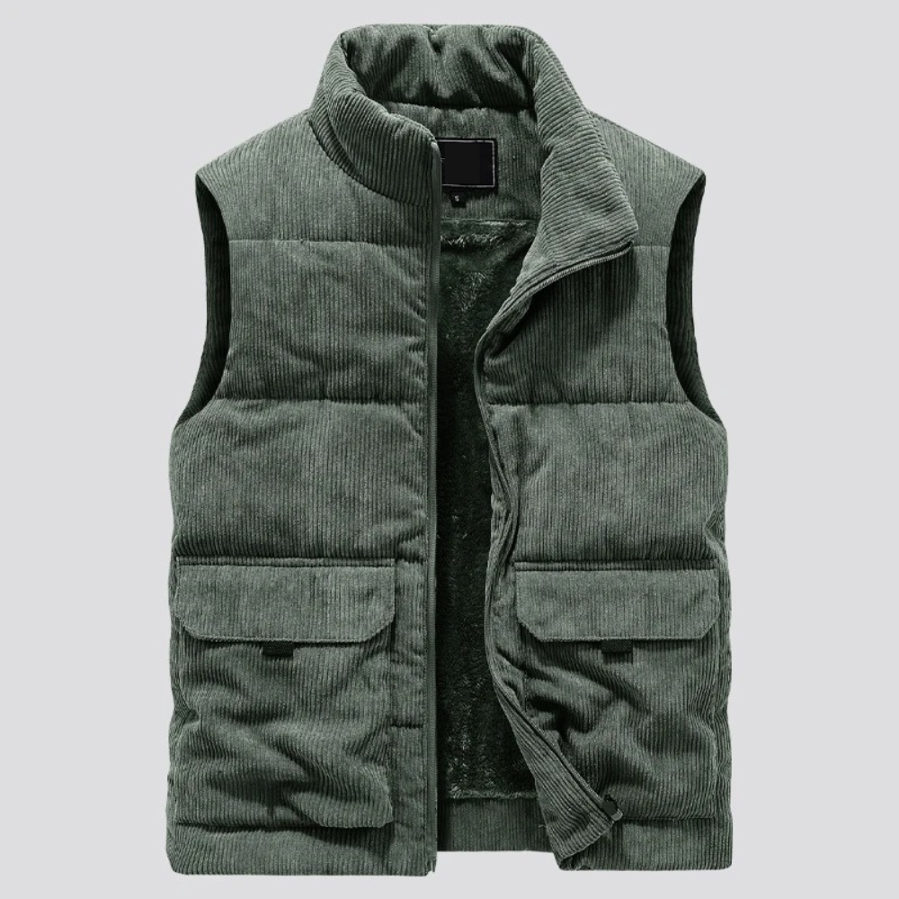 Bodywarmer | Corduroy | Padded | Puffer Vest | Men's Gilet-Grace Aura