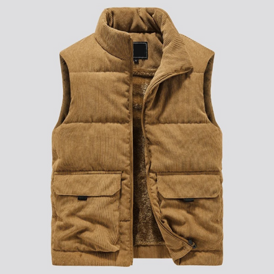 Bodywarmer | Corduroy | Padded | Puffer Vest | Men's Gilet-Grace Aura