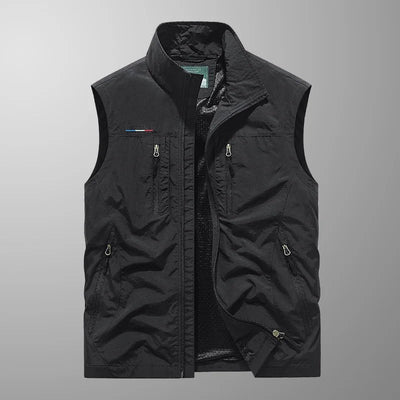 Bodywarmer - Men's Sleeveless Outdoor Zip-Up Vest-Grace Aura