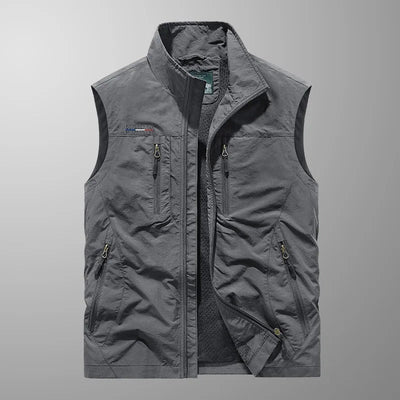 Bodywarmer - Men's Sleeveless Outdoor Zip-Up Vest-Grace Aura
