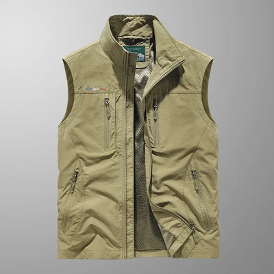 Bodywarmer - Men's Sleeveless Outdoor Zip-Up Vest-Grace Aura