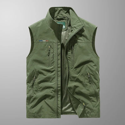 Bodywarmer - Men's Sleeveless Outdoor Zip-Up Vest-Grace Aura