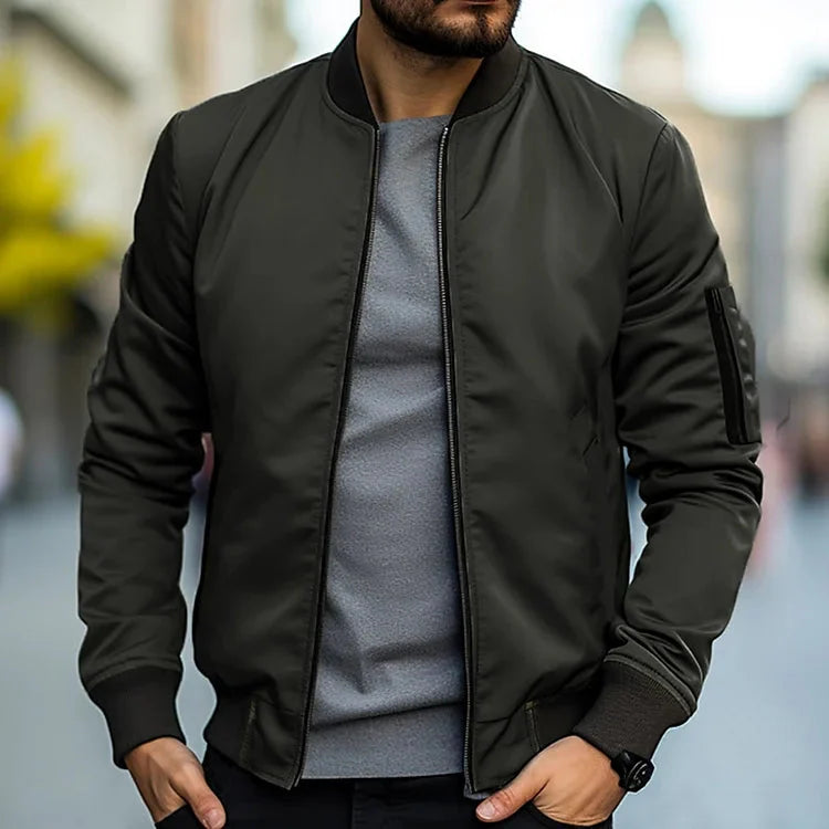 Bomber Jacket - Men's Casual Zip-Up Jacket-Grace Aura