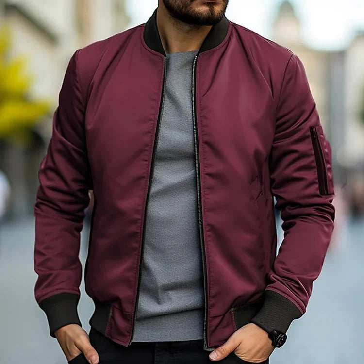 Bomber Jacket - Men's Casual Zip-Up Jacket-Grace Aura