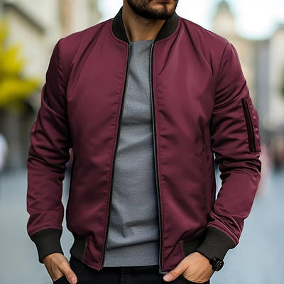 Bomber Jacket - Men's Casual Zip-Up Jacket-Grace Aura