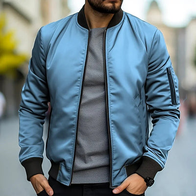 Bomber Jacket - Men's Casual Zip-Up Jacket-Grace Aura
