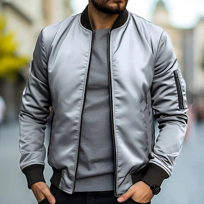 Bomber Jacket - Men's Casual Zip-Up Jacket-Grace Aura