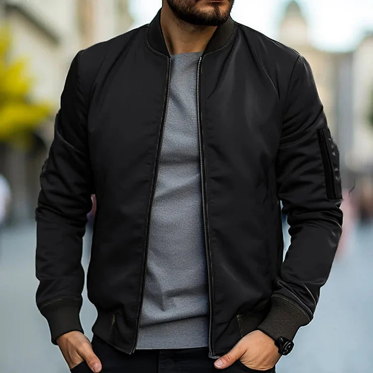 Bomber Jacket - Men's Casual Zip-Up Jacket-Grace Aura