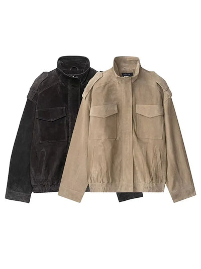 Bomber Jacket - Oversized - Zip-Up - Autumn Jacket - Women's Jacket -Grace Aura