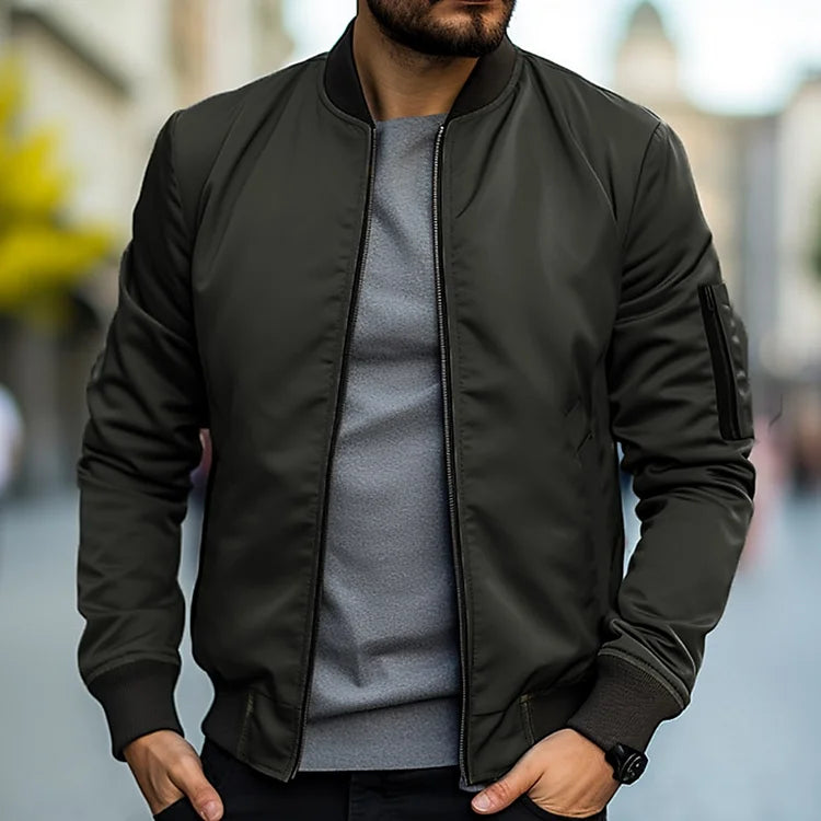 Bomber Jacket - Slim Fit - Zip-Up - Lightweight Jacket - Men's Jacket-Grace Aura