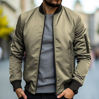 Bomber Jacket - Slim Fit - Zip-Up - Lightweight Jacket - Men's Jacket-Grace Aura