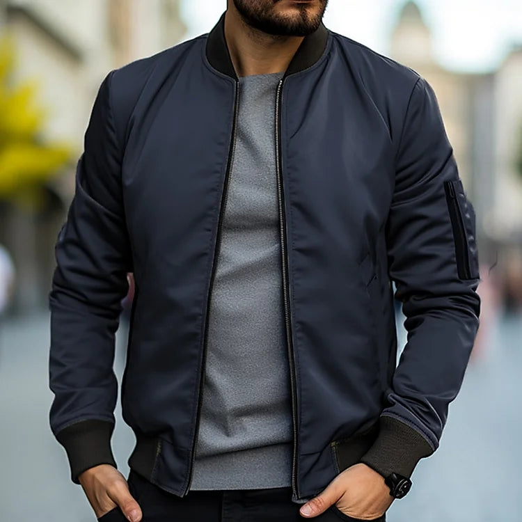 Bomber Jacket - Slim Fit - Zip-Up - Lightweight Jacket - Men's Jacket-Grace Aura