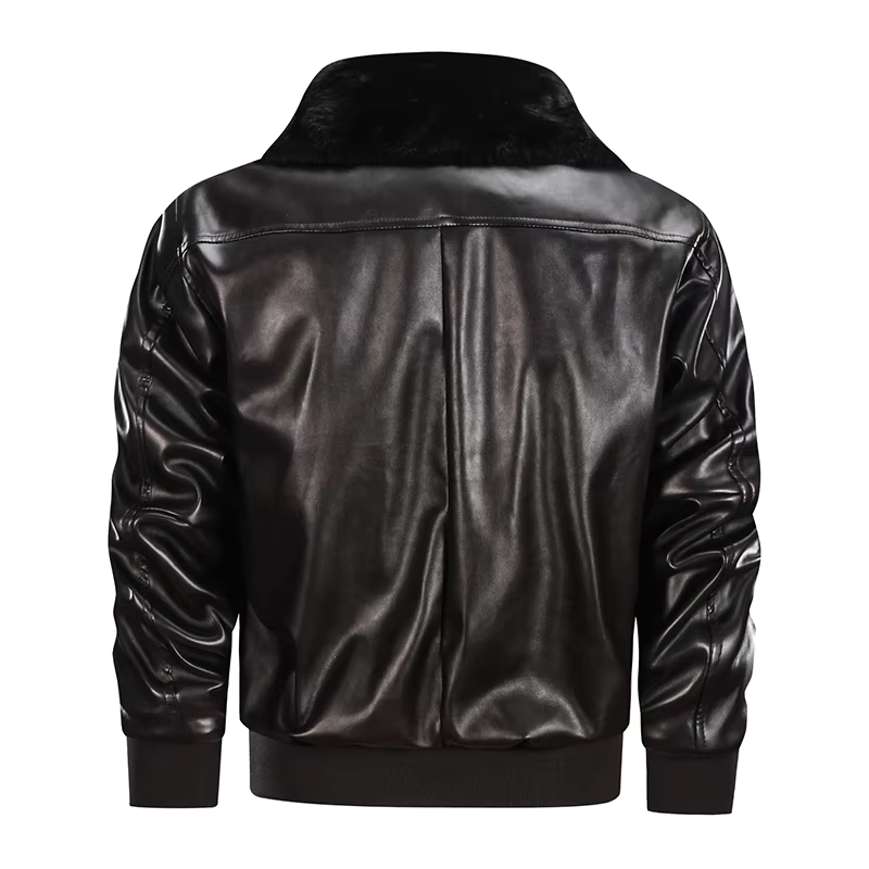 Bomber Jacket | Vintage | Faux Leather | Leather Bomber Jacket | Men's Jackets-Grace Aura