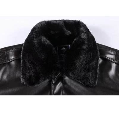 Bomber Jacket | Vintage | Faux Leather | Leather Bomber Jacket | Men's Jackets-Grace Aura
