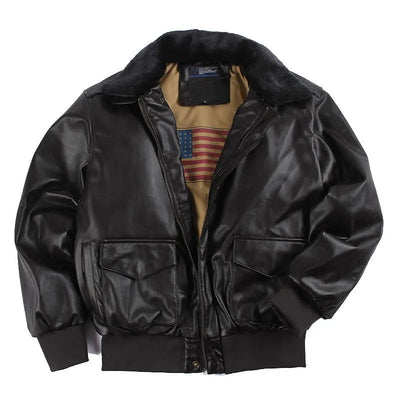 Bomber Jacket | Vintage | Faux Leather | Leather Bomber Jacket | Men's Jackets-Grace Aura