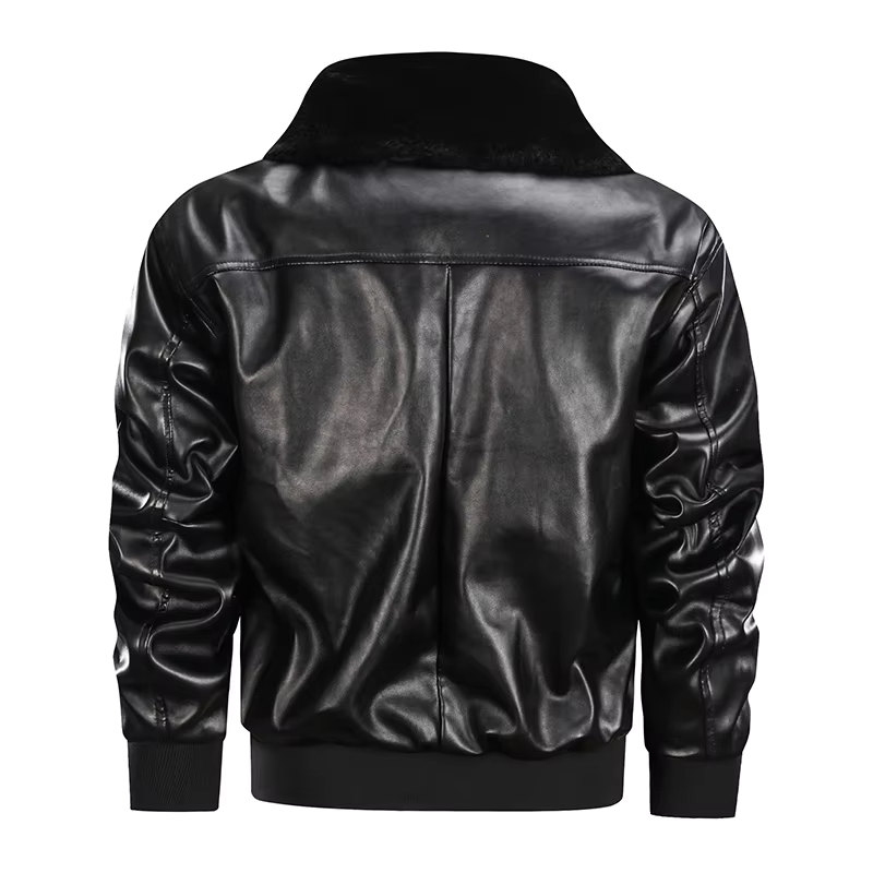 Bomber Jacket | Vintage | Faux Leather | Leather Bomber Jacket | Men's Jackets-Grace Aura