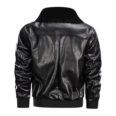 Bomber Jacket | Vintage | Faux Leather | Leather Bomber Jacket | Men's Jackets-Grace Aura