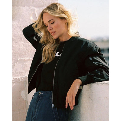 Bomber Jacket - Zip-Up - Lightweight - Summer Jacket - Women's Jacket-Grace Aura