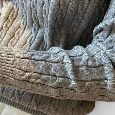 Cable Knit Sweater - Classic - Long Sleeve - Knitted Jumper - Men's Jumper-Grace Aura