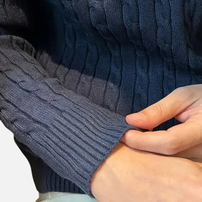 Cable Knit Sweater - Classic - Long Sleeve - Knitted Jumper - Men's Jumper-Grace Aura