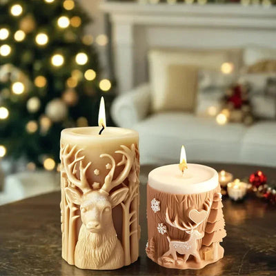 Candle Mold - Decorative 3D Christmas Candle Molds for Handmade Candles-Grace Aura