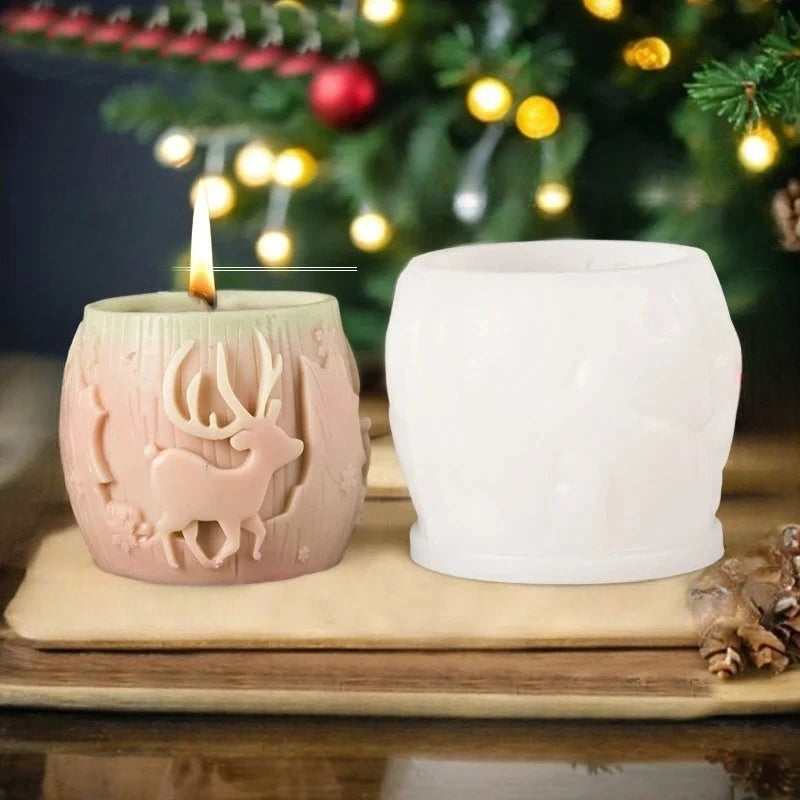 Candle Mold - Decorative 3D Christmas Candle Molds for Handmade Candles-Grace Aura