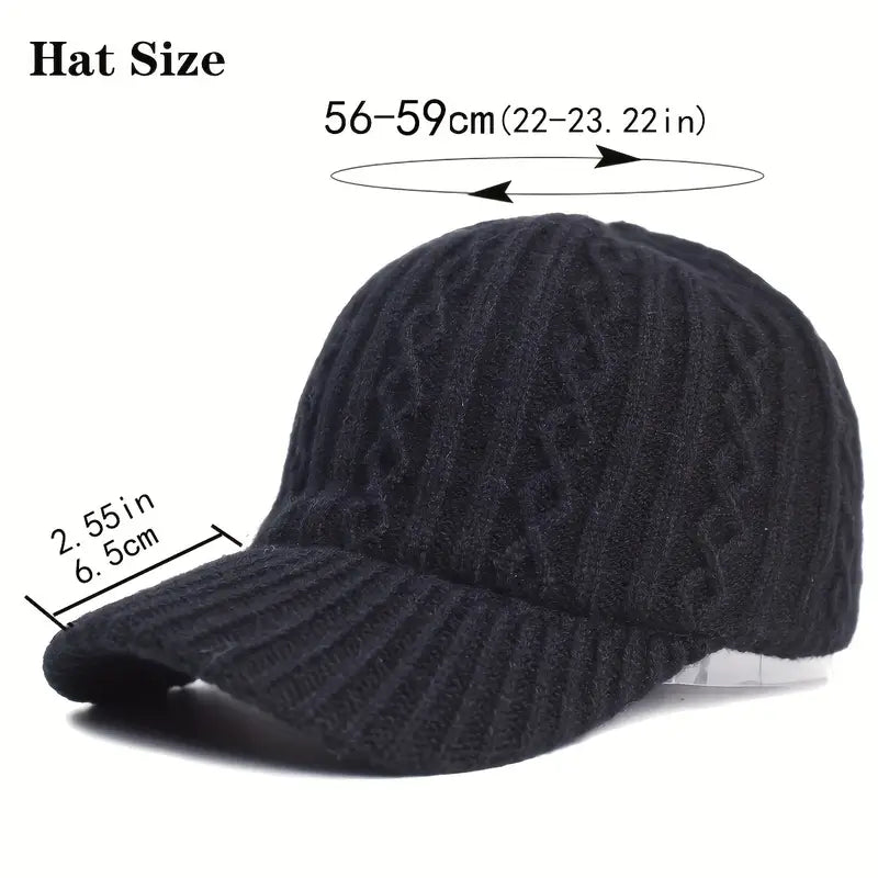 Cap - Unisex - Adjustable - Knitted Cap - Men's Cap-Grace Aura